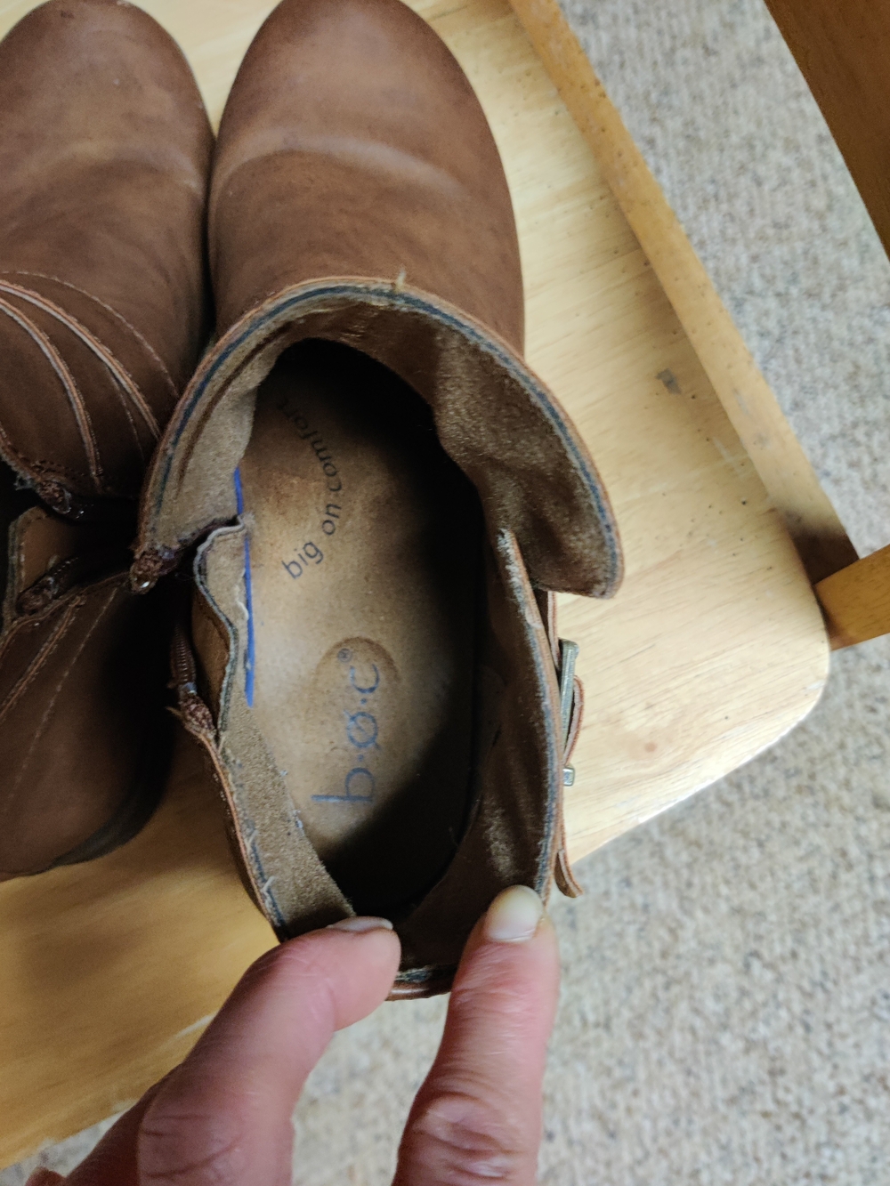 Boc Brown Ankle Booties with Side Buckle - Picture 7 of 9